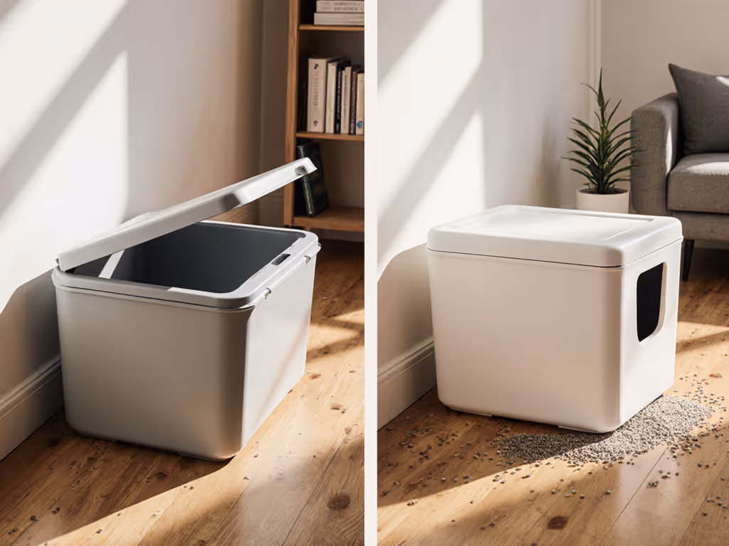 Top Entry vs Covered Litter Boxes: Odor & Tracking Compared