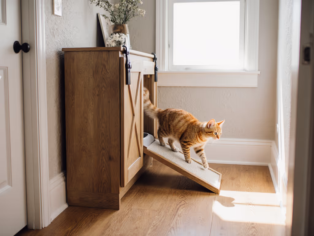Hidden Litter Box DIY: Low-Entry Designs for Arthritic Cats
