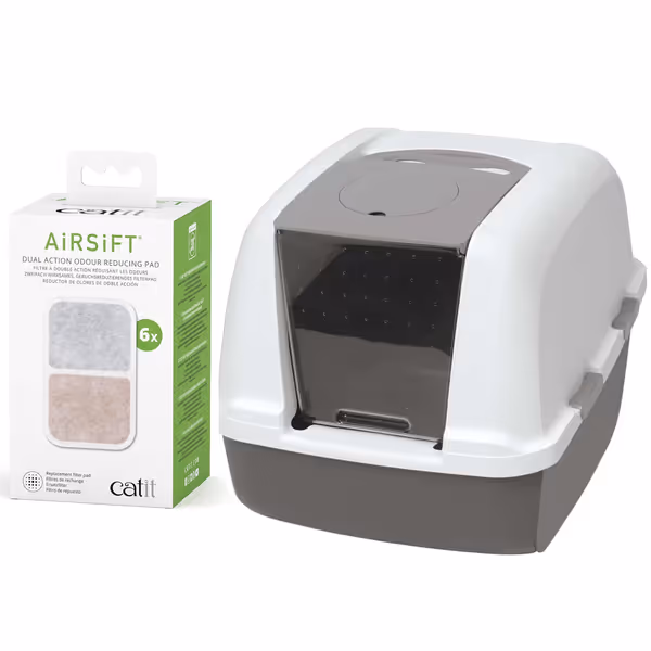 Catit Jumbo Hooded Cat Litter Pan + Airsift Purifier