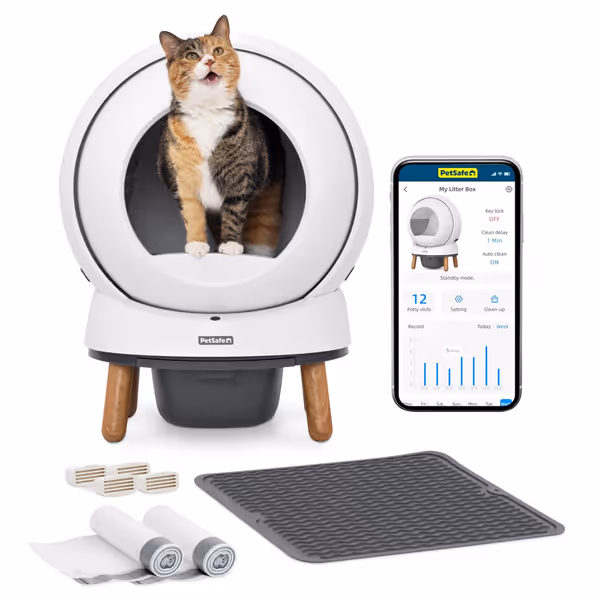 PetSafe ScoopFree SmartSpin Self-Cleaning Litter Box Bundle