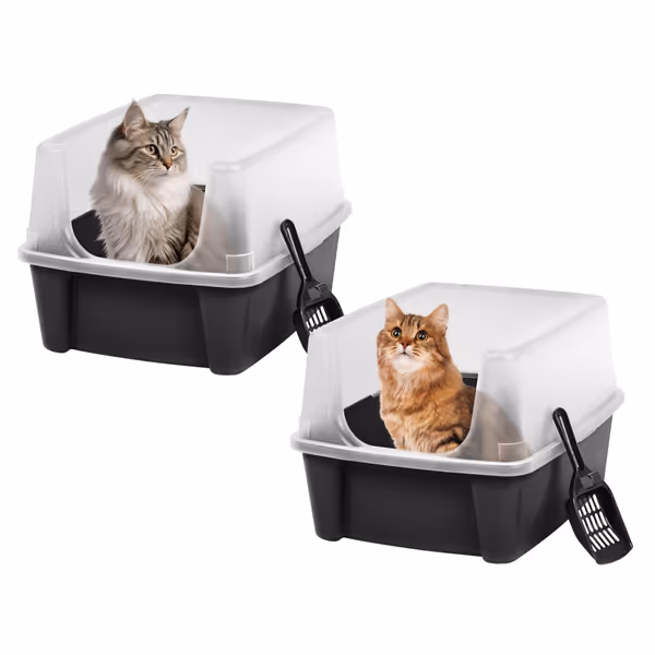 IRIS USA High-Sided Litter Box (2-Pack)